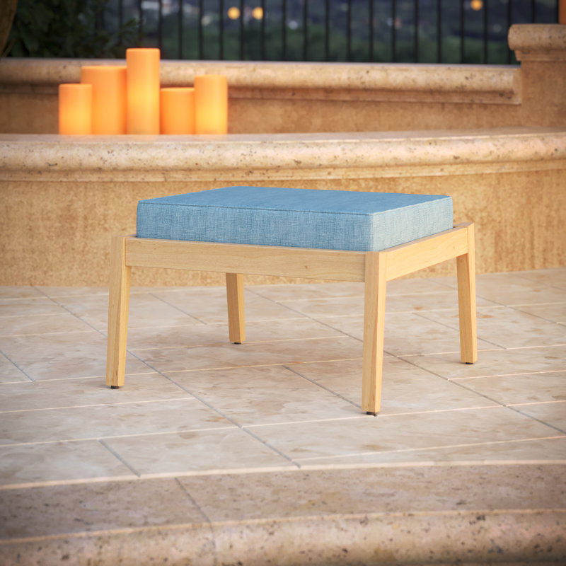 Sunbrella® Outdoor Ottoman Cushion, 3.5" H x 23.5" W x 20.5" D, Sunbrella® Cast Horizon