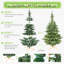 Arbre de Noël pré-éclairé avec lumières à DEL blanc chaud, pointes en PE + PVC, aspect en couches réaliste, base en bois unique - arbre de Noël artificiel complet pour la décoration intérieure-115294042