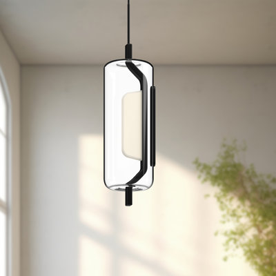 Luminaire suspendu cylindrique à 1 lumière Hilo