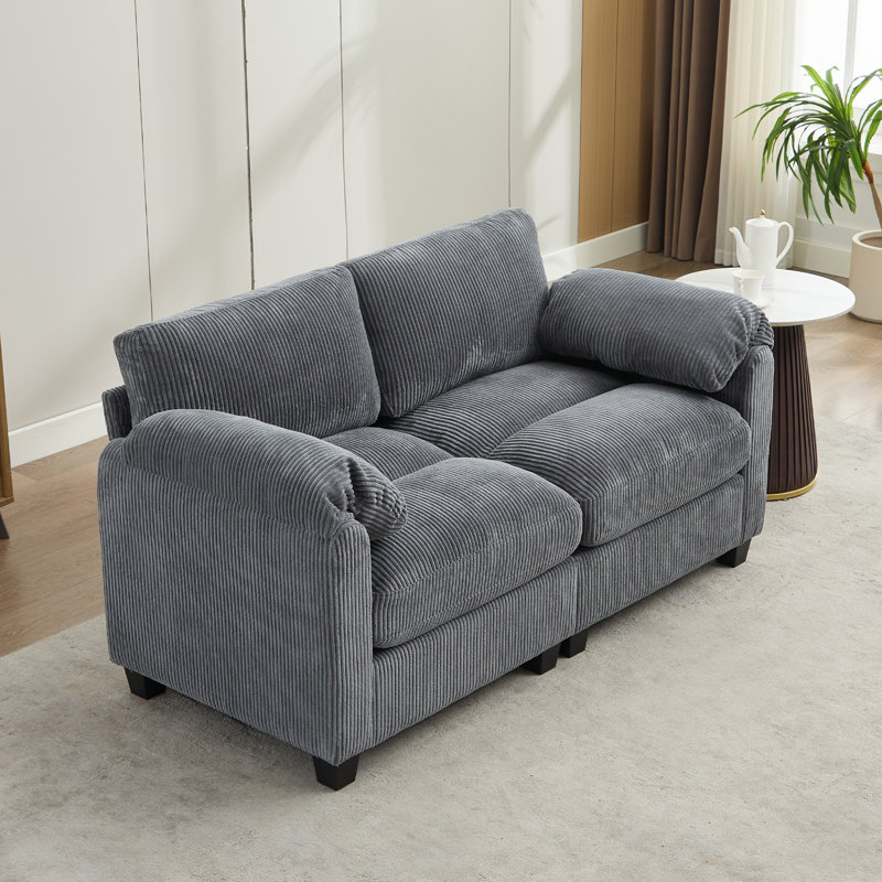 Canapé modulaire 60,6 po, Gris foncé