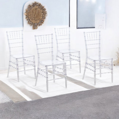 Chaise d'appoint empilable (ensemble de 4)