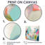 «Rose Blue Minimalims Fludity III», art mural moderne 4 pièces-885118312-885118315