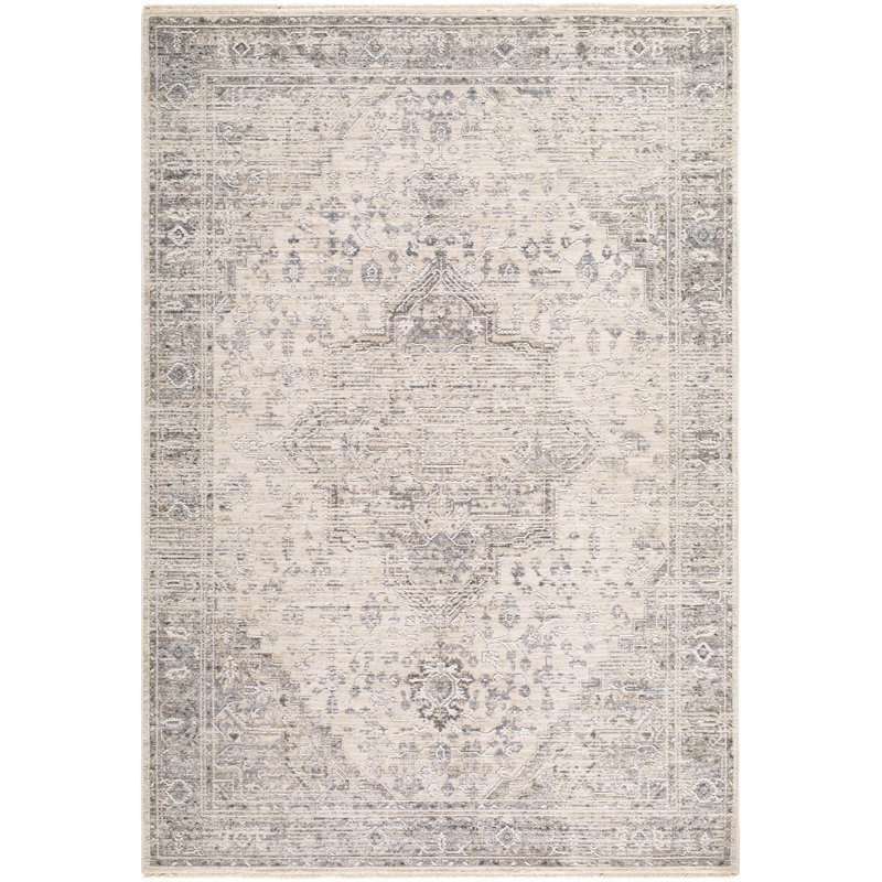 Brynner Machine Woven Rug, Rectangle 7'10" x 10'2", Blue/Black/Beige/Gray/Cream