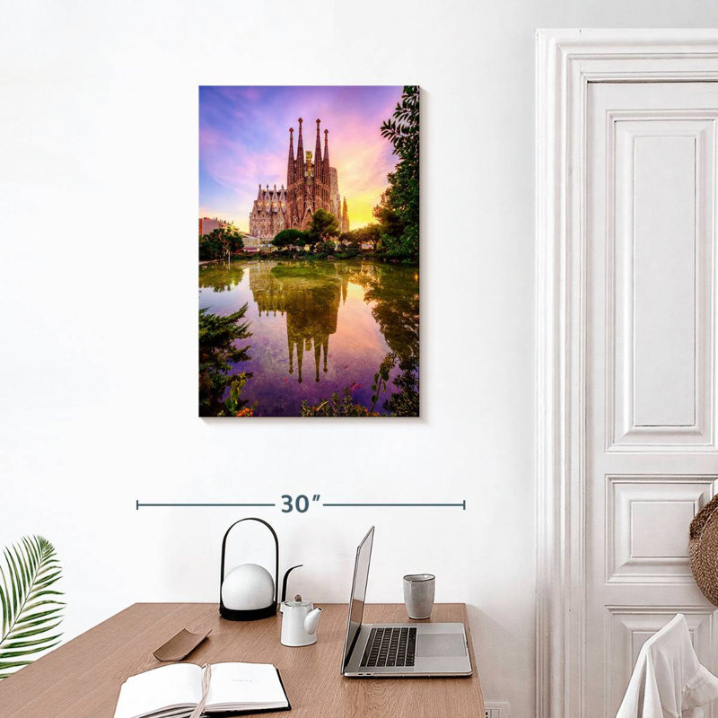 Aime Sunset Over La Sagrada Familia Barcelona, 30" H x 20" W