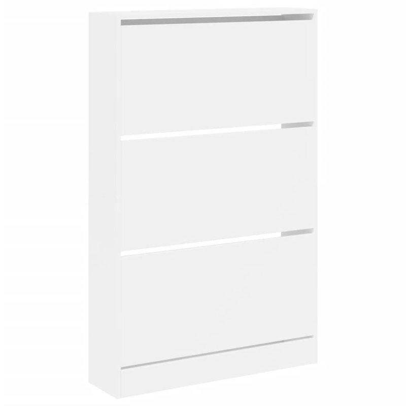 6 Pair Shoe Storage Cabinet, White