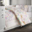 Ensembles de literie réversibles en coton pour enfants, édredon floral mauve