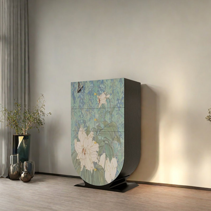 Armoire en bois à 4 tiroirs de style français