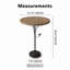 Table d'appoint ronde, petite table d'appoint pour les petits espaces, table basse d'appoint moderne avec pieds en métal pour le salon, la chambre à coucher, les coins et le bureau