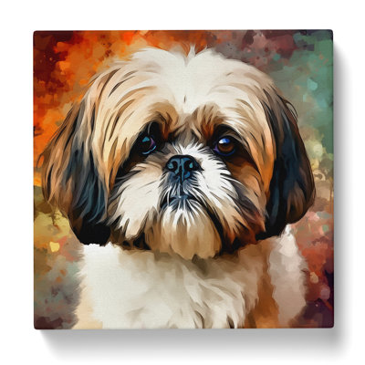 Shih Tzu Digital Art No.1 - Wrapped Canvas - Framed Print