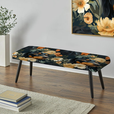 Banc rembourré noir