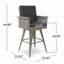 Tabouret de bar pivotant extérieur en osier 30 po avec coussin résistant à l'eau