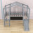 Ambarvale Kids Twin Wood Loft Bed with Slide-52400307