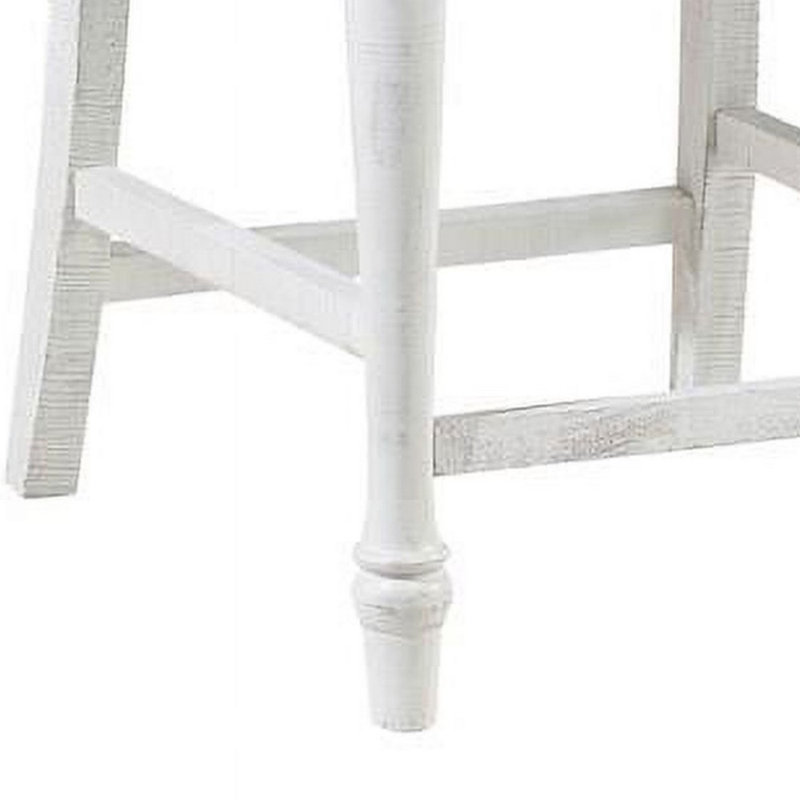 Tabouret de comptoir en bois massif Baiden