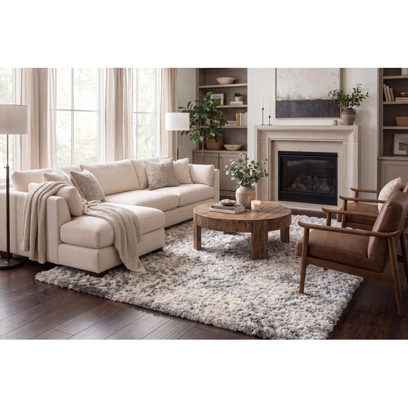 Loretta Shag Camouflage Indoor Rug, Rectangle 6'7" x 9'6"