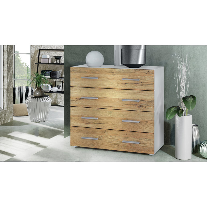 Kortright 4 - Drawer Chest of Drawers, Oak Coloured