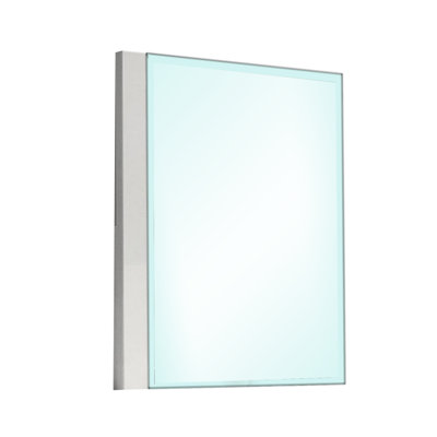 Miroir pour commode Suni, 40 po, bois blanc élégant, conception sans cadre
