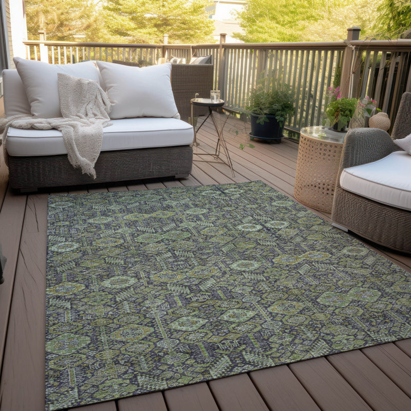 Tapis intérieur / extérieur Delphos avec envers antidérapant, Rectangulaire 3 pi x 5 pi