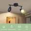 LED ceiling spotlight 2 flame modern 4W warm white 3000K-1897767845