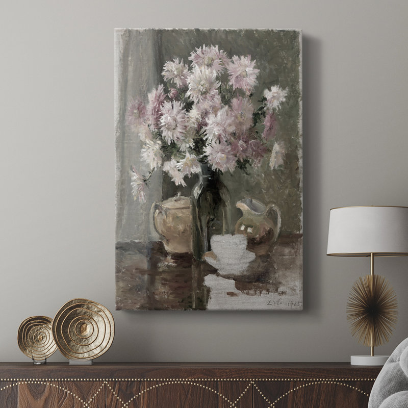 Imprimé floral rétro CV - galerie Cavas, H 60 po x l 40 po