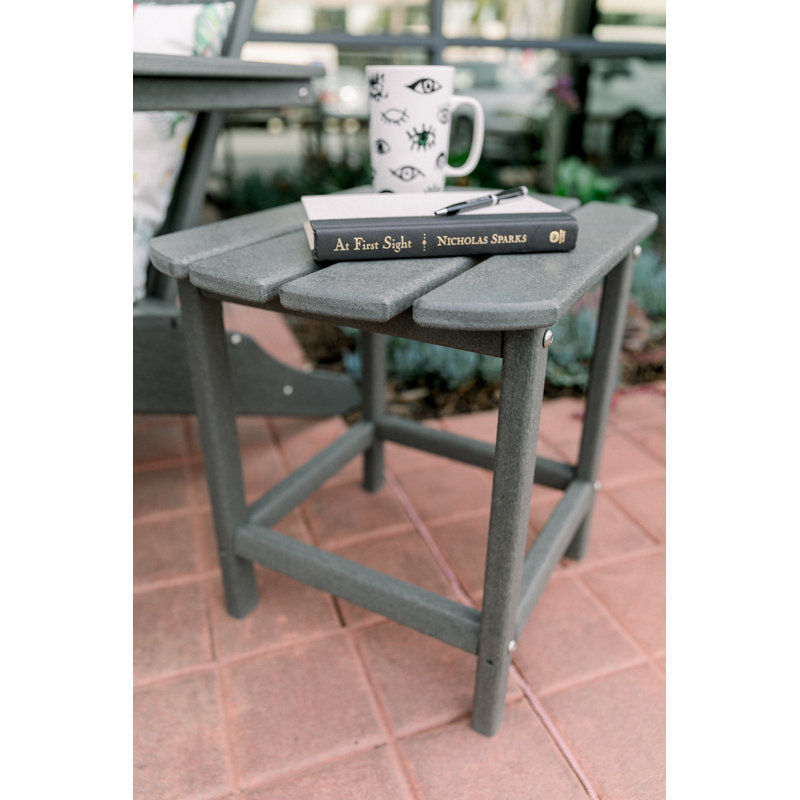 Table d'appoint en PEHD 18 po LuXeo Corona, gris