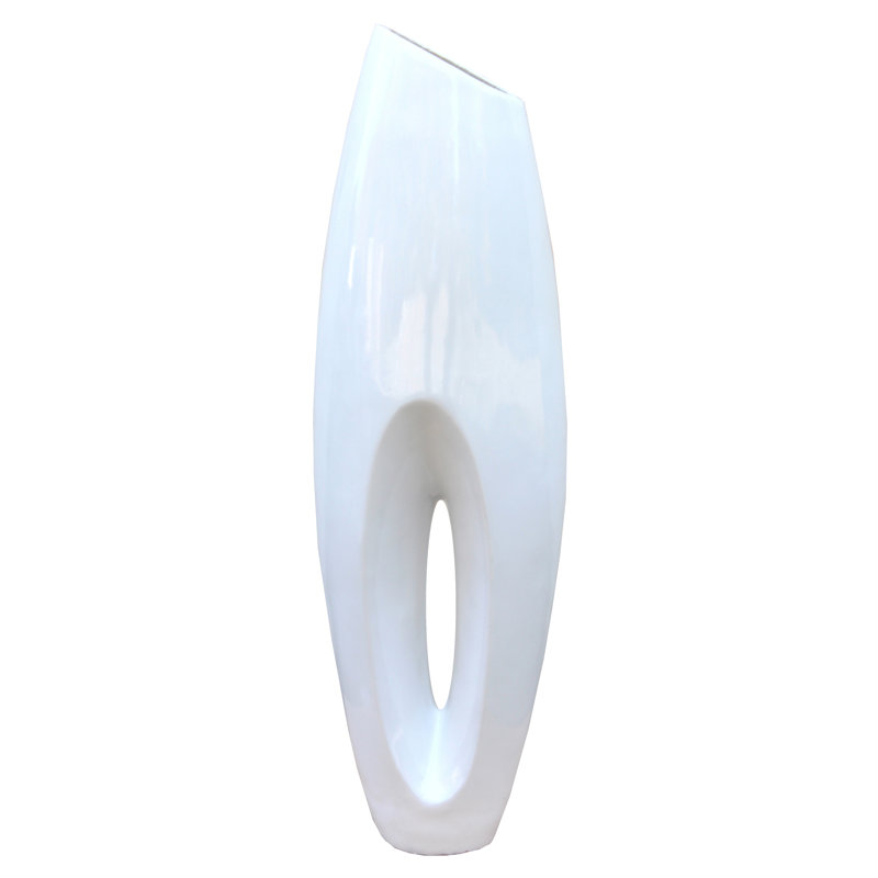 Hada White Floor Vase, 40.5", 1