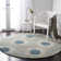 Soho Hand Tufted Wool/Viscose Floral Rug in Blue
