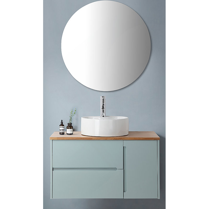 80Cm Bathroom Mirror, Round Mirror, Wall Mount