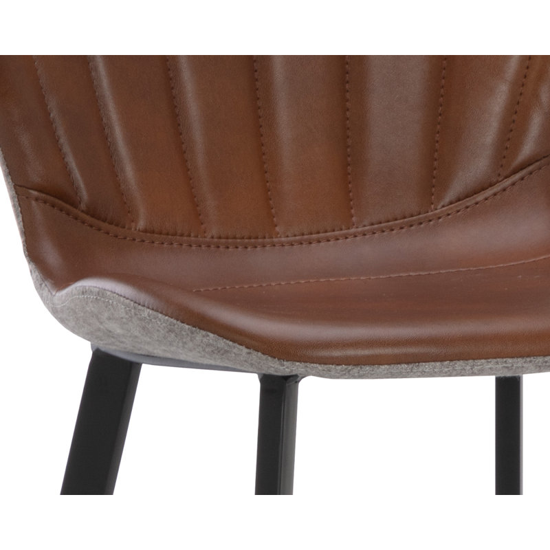 Tabouret de bar Arabella - Bravo cognac / gris gris, Tabouret de bar (siège d'une hauteur de 30 po), Brun