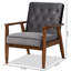 Fauteuil en polyester touffeté de 27,36 po de largeur Vanhook-1247452154