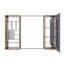 Armoire de toilette 41,3 po avec rangement, armoire à pharmacie murale avec porte miroir, tablettes en verre réglables, contreplaqué