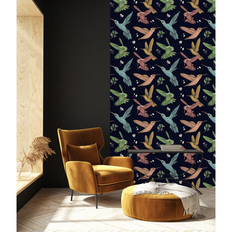 Panneau de papier peint adhésif Hummingbird L 18,75 pi x l 25 po