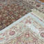 Tapis gris clair / bleu en soie noué à la main de conception unique 3 pi x 5 pi Atika