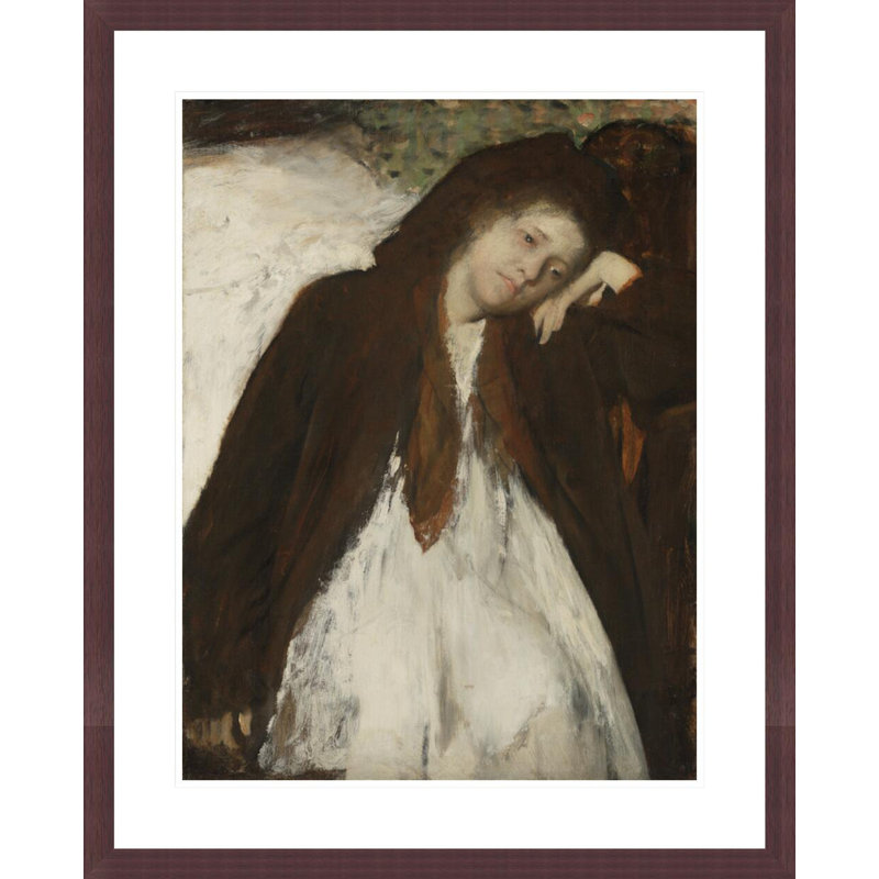 «The Convalescent» par Edgar Degas, impression giclée encadrée, H 29,04 po x l 23,5 po
