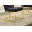Ensemble de 2 chaises de salle à manger Modern Velvet, conception capitonnée et base en acier inoxydable-1455010692