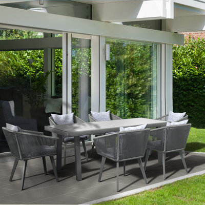 Rectangular Patio Dining Set with Cushions