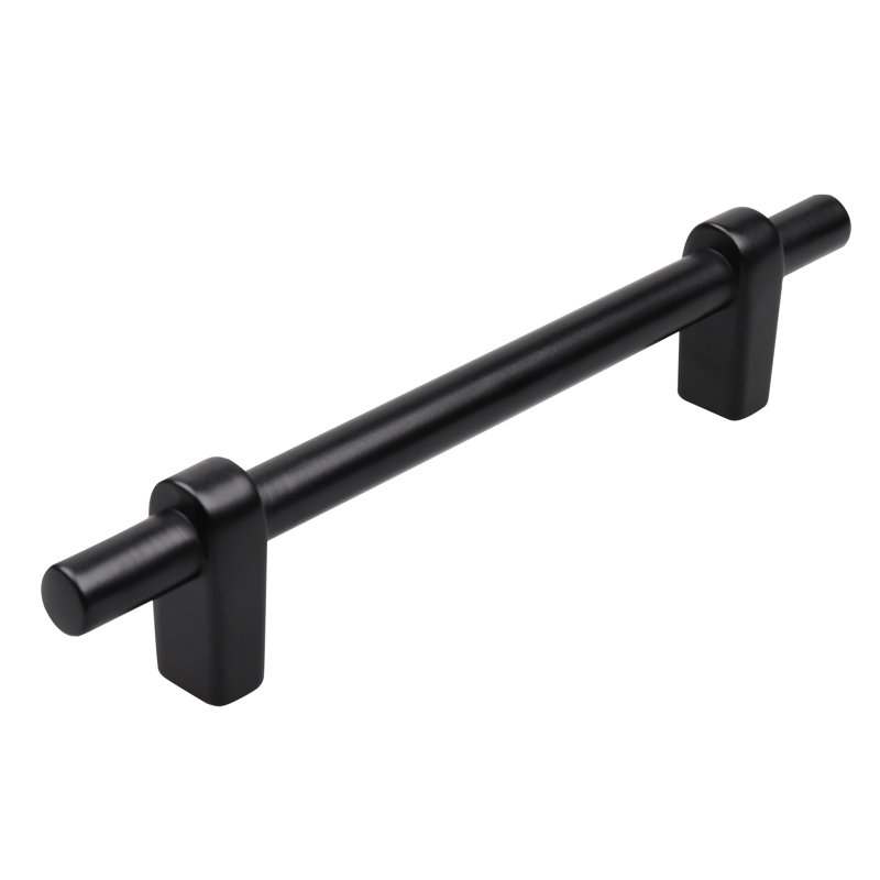 Multipack de poignées de centre à centre Euro 4 1/4 ", Noir mat, 4 1/4"