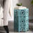 12" Iron Side Table - Crackle Teal Modern Design With Cut Out Lightweight, Ideal For Patio And Indoor Spaces No Assembly Required In Lightweight & Versatile Patio, Living Area-907518965