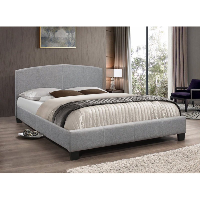 Lit plateforme tapissier Abrionna, Double