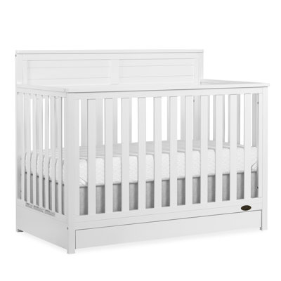 Jpma & Greenguard Gold Certified  Reign 5 In 1 Convertible Crib With Under Drawer -  Harriet Bee, 13112FD0BE08447F888F232324CECFA3