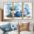 Toile avec cadre flottant or