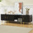 Mercer41 71" High Gloss Tv Stands With Charging Station & Speaker, Modern Fluted Panel Led Entertainment Center With Sliding Door-409115398