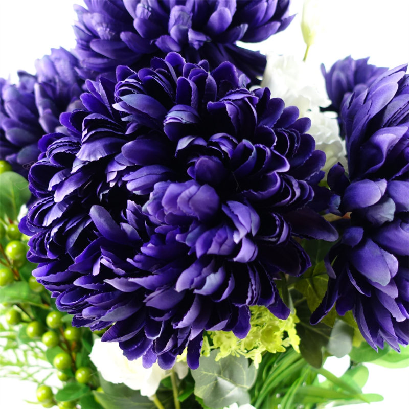 Plastic, Silk Artificial Arrangement, Purple