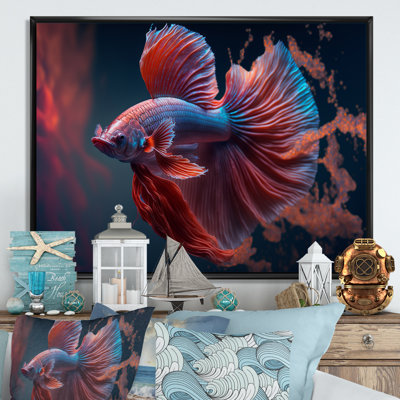 Sligo Magnificent Bettafish in Shades of Blue and Purple II - Print