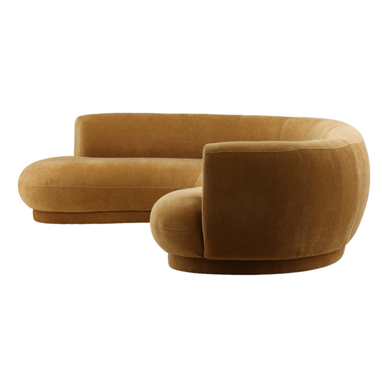 Lake Chaise Sectional Ochre LAF, Left Hand Facing