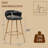 Upholstered Counter Stool With Metal Frame-1067264613-1067264615