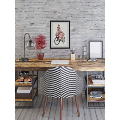 Bicycle Lady - Single Picture Frame Painting