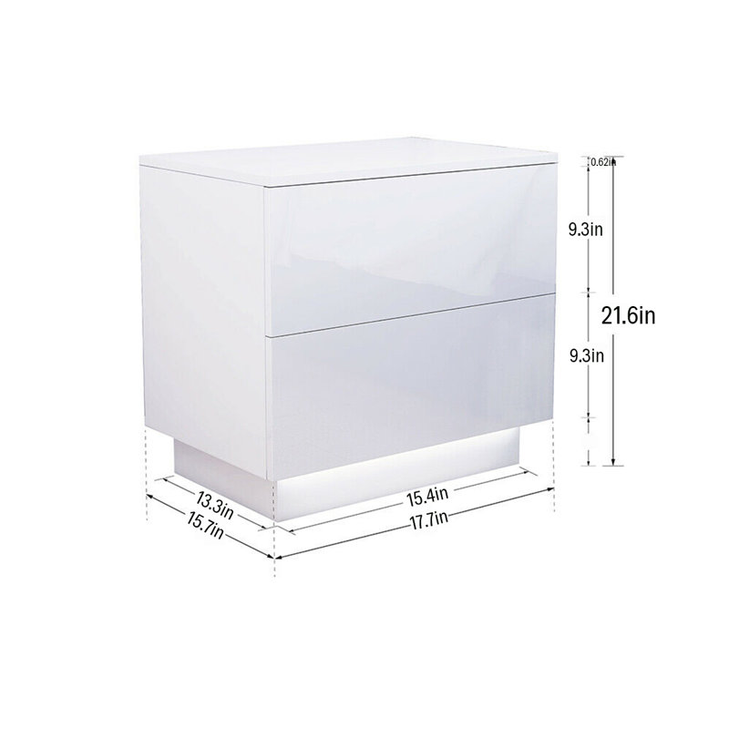 Caletha 17.7'' W Nightstand, White