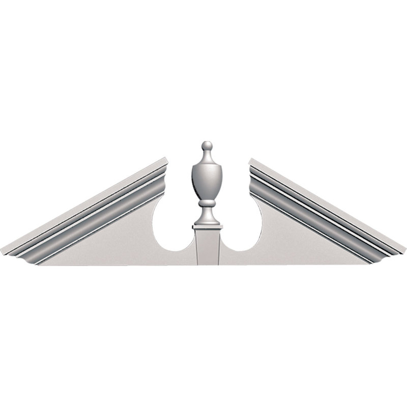 Ekena Millwork 61 in. x 7/8 in. x 20 in. Peaked Urn Pediment
