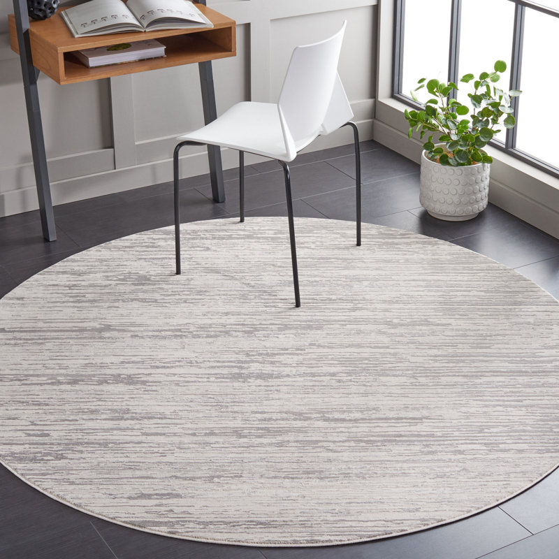 Diamond Performance Abstract Rug, Round 6'7"