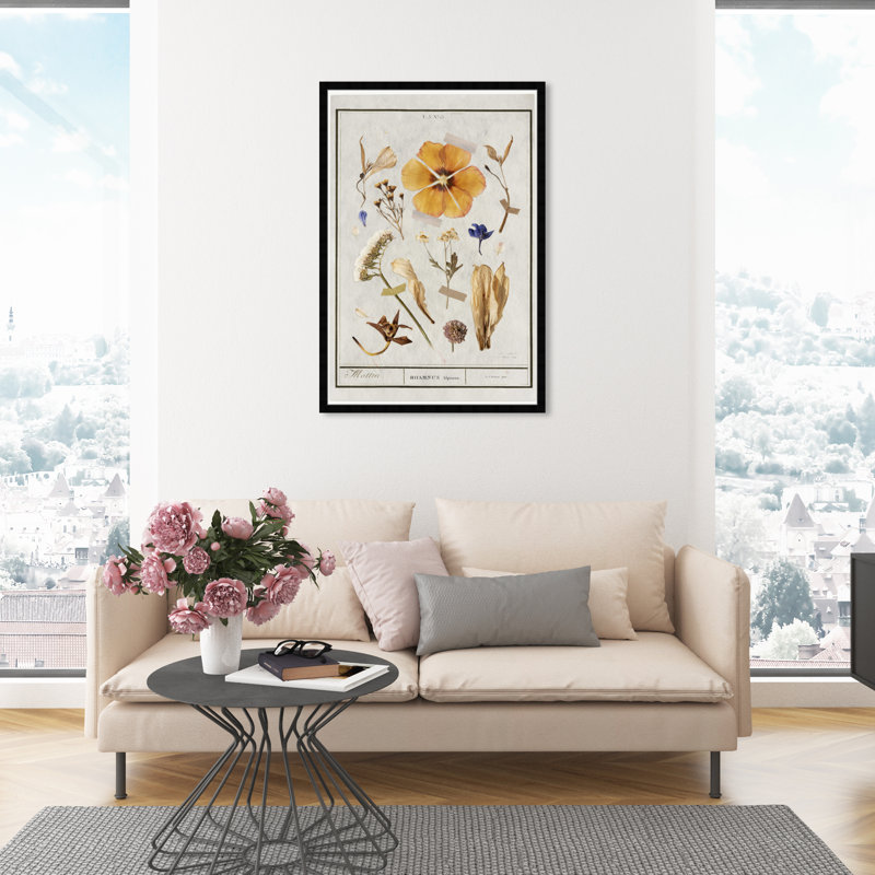 " Botanical Collage " by Oliver Gal, Black, 47" H x 32" W